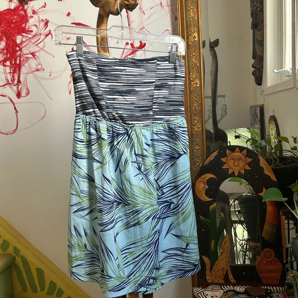 Roxy Blue and White Patterned Mini Summer Dress M - Picture 14 of 16